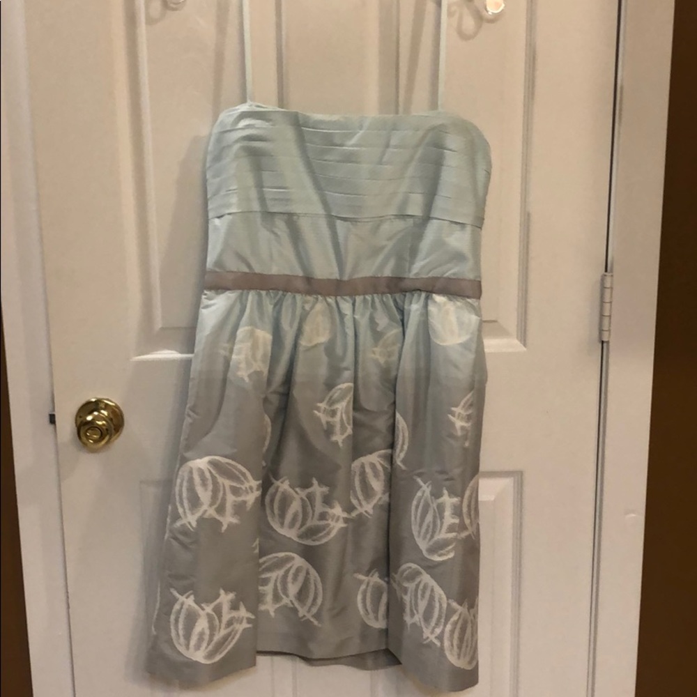 BCBG Max Azria. Light blue/grey/white floral